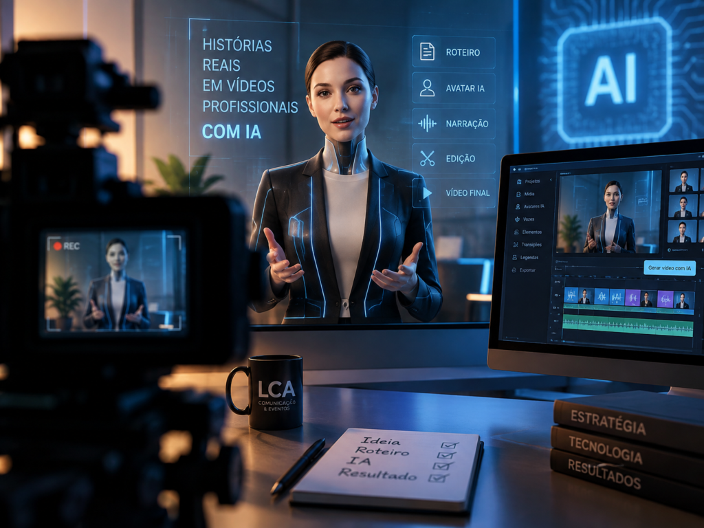 Vídeos com Inteligência Artificial: uma nova forma de transformar histórias reais em conteúdo profissional